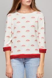  Lips Print Sweater