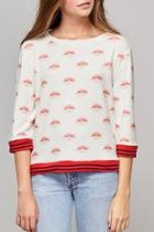 Lips Print Sweater
