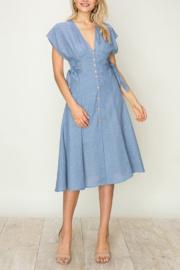  Side Tie Denim Dress
