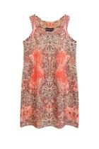  Coral Paisley Dress
