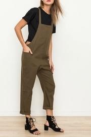  Cross Back Faux Linen Jumpsuit