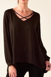  Criss-cross V-neck Blouse