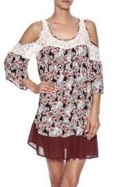  Floral Cold Shoulder Dress