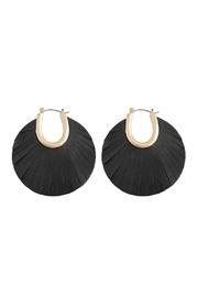  Fringe-leather Hoop-earrings