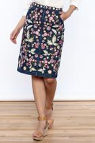  Wildflower Denim Skirt