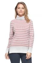  Funnel-neck Stripe Sweater