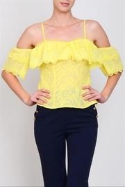  Eyelit Cold-shoulder Top