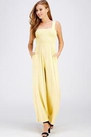 Yellow Smocked Jumpsuit