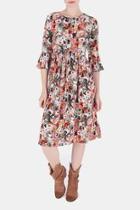  Fall Floral Midi Dress
