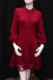  Burgundy Crochet Dress