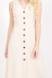  Oatmeal Button-down Dress