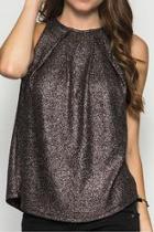  Black Metallic Top