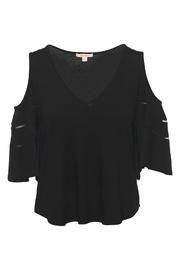  Cold Shoulder Black Top
