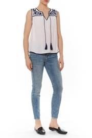  Embellished Yoke Top