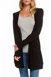  Lace-back Hooded Cardigan