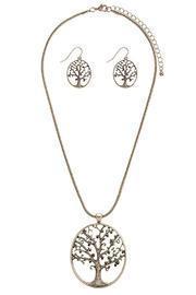  Tree Cutout Necklace-set