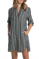  Striped Pullover Dress