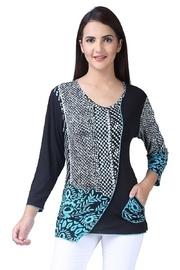  Abstract Jersey Top