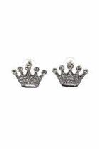  Rhinestone Crown Earrings
