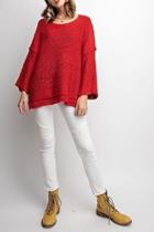  Red Chunky Sweater