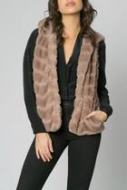  Faux Fur Hooded-vest