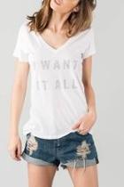  Graphic V Neck Tee