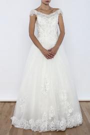  Ruffle Fitted Gown