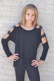  Cold-shoulder Grommet Top