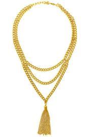  Gold Tasseled Necklace