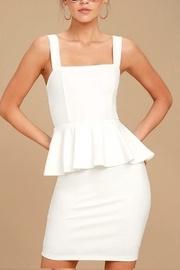  White Peplem Dress