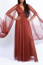  Chiffon Sable Gown