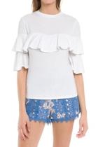  Ruffle Mock T-shirt