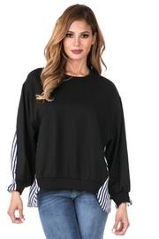  Stripe Contrast Top