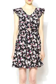 Tulle Printed Dress With Belt