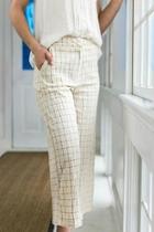  Crinkled Check Pants