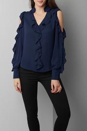  Casey Ruffle Cold Shoulder Blouse