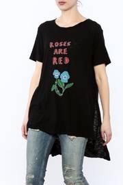  Black Oversized Graphic Top