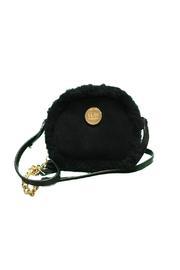  Black Suede Satchel