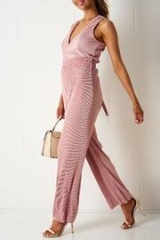  Pink Plisse Jumpsuit