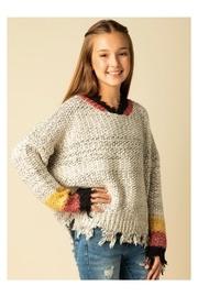  Chunky Frayed Sweater