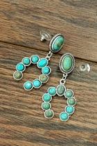  Squash-blossom Natural-turquoise Earrings