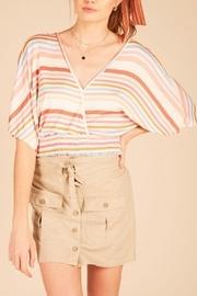  Multi-stripe Open-back Top