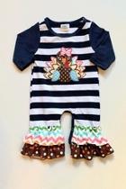  Stripe Turkey Romper