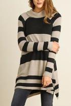  Stripe Knit Tunic