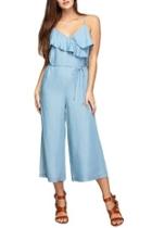  Denim Ruffle Jumpsuit