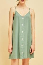 V-neck Button-up Dress