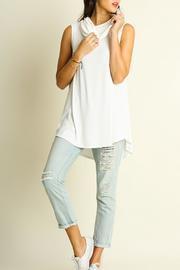  Sleeveless Cowl-neck Tunic