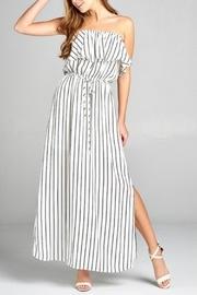  Stripe Flounce Dress