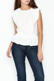  Woven Peplum Blouse