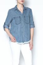  Denim Fray Top
